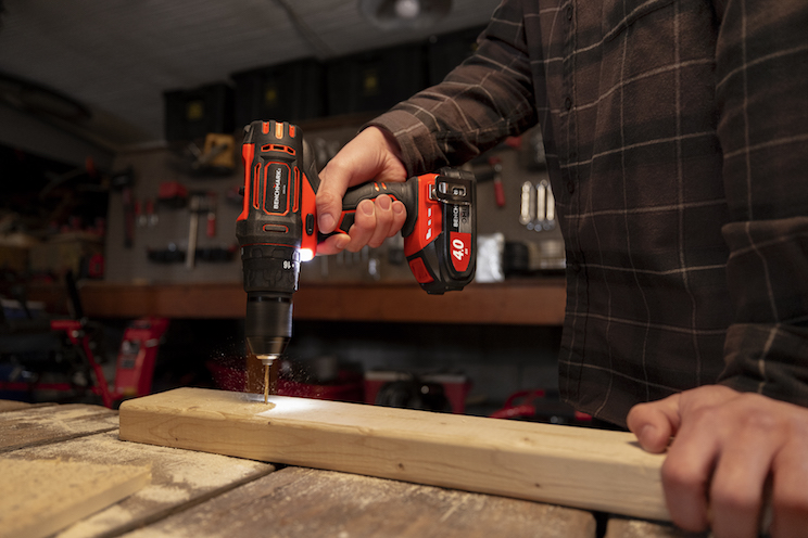 Man using power drill