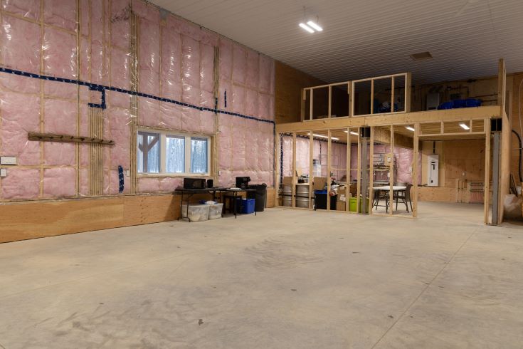 the unfinished sugar shack of the Backwoods Maple Co.