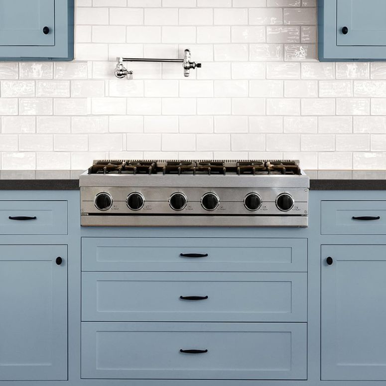 Blue cabinet kitchen