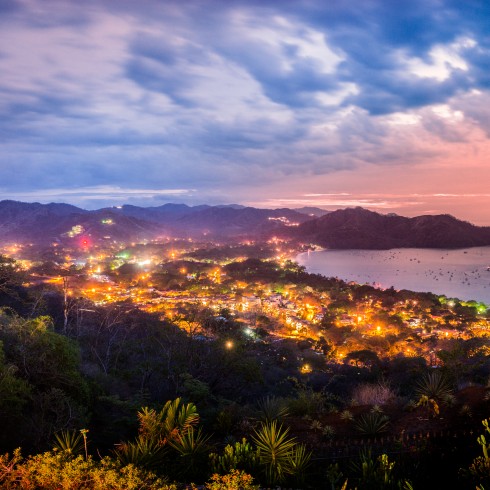 Costa Rica in the evening