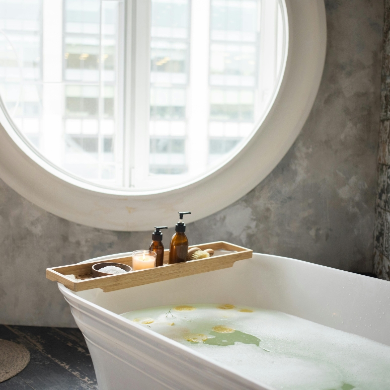 A beautiful spa-like bathroom