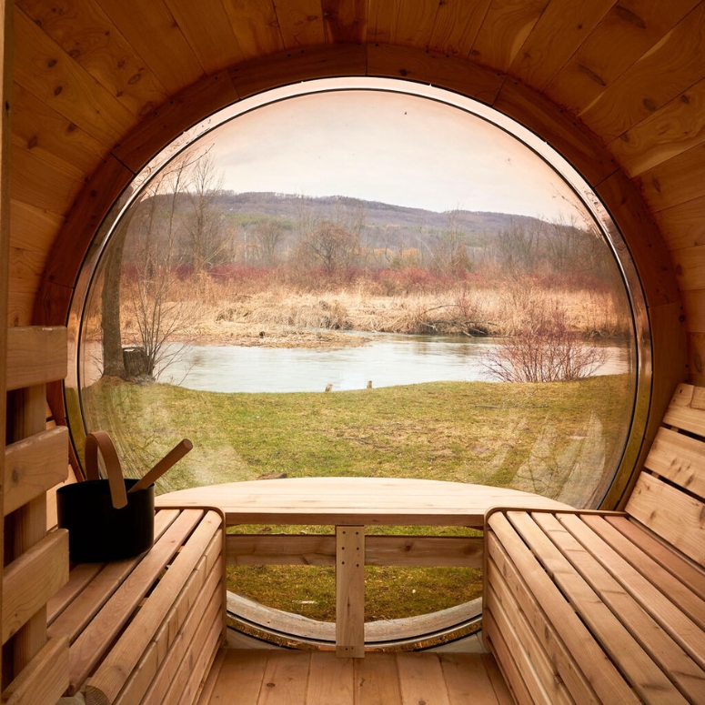 The outdoor sauna at the new June Motel in Beaver Valley