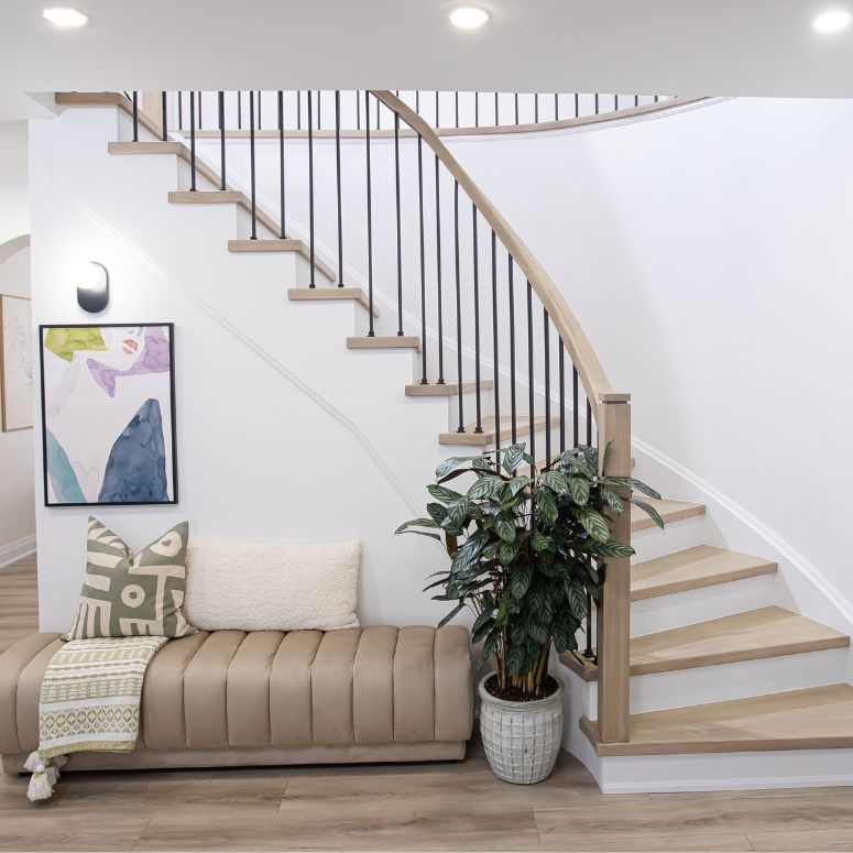 Bright staircase and hallway