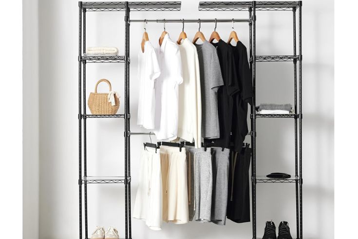 Amazon Basics Expandable Metal Hanging Storage Organizer Rack