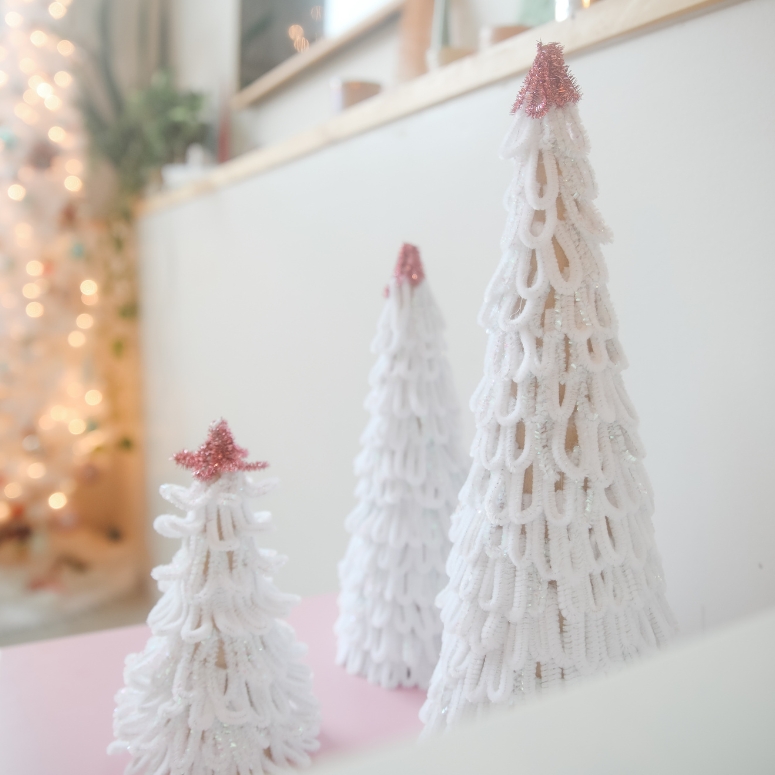 pipe cleaner trees for the holidays