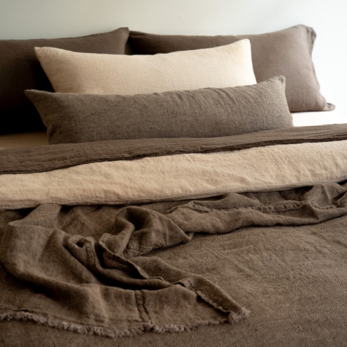 Linen sheets and linen duvet cover by Sömn Home in Vancouver