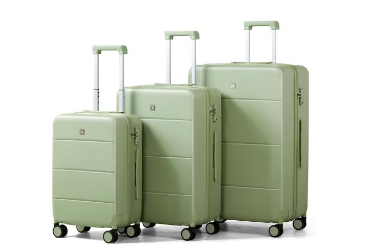 Hanke luggage set in sage green