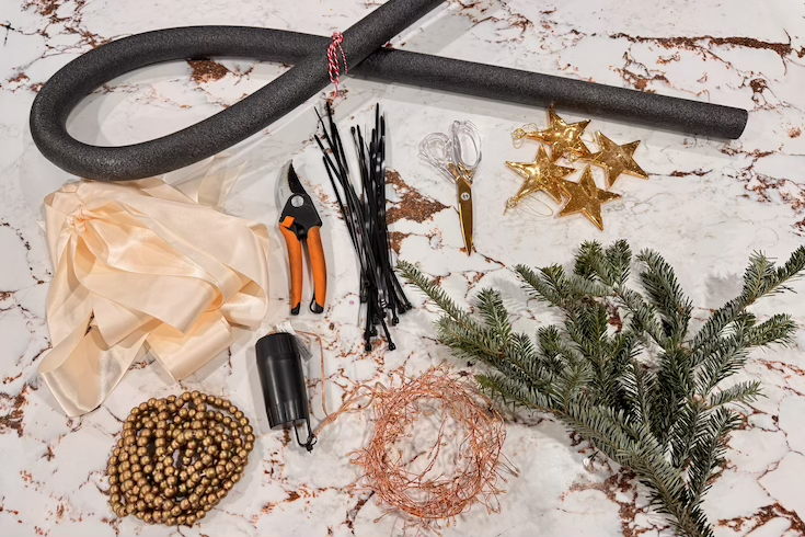 Pool Noodle Garland Materials