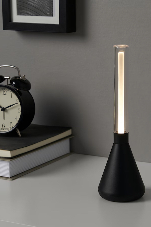 Ikea BJÖRKSPIREA LED decorative light sits on a grey table as part of Home Network Last Minute Gifts
