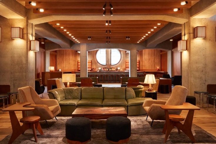 The lobby at the Ace Hotel Brooklyn