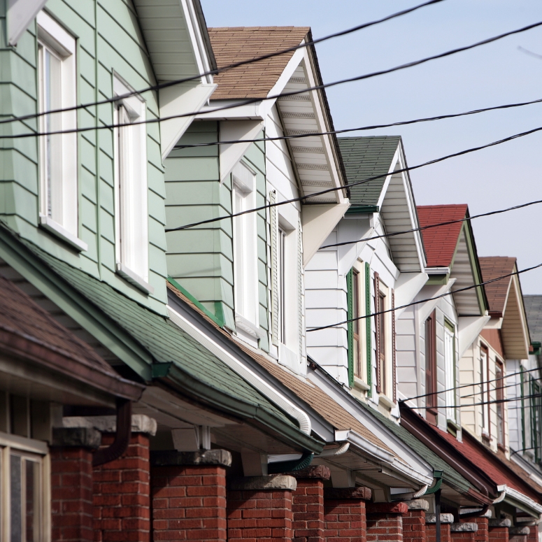 Row of Toronto houses