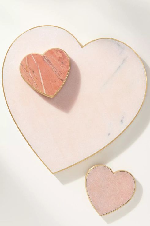Pink heart coasters