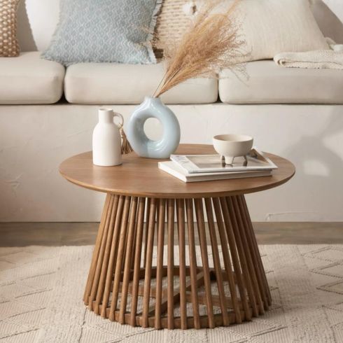 Mango wood openwork coffee table