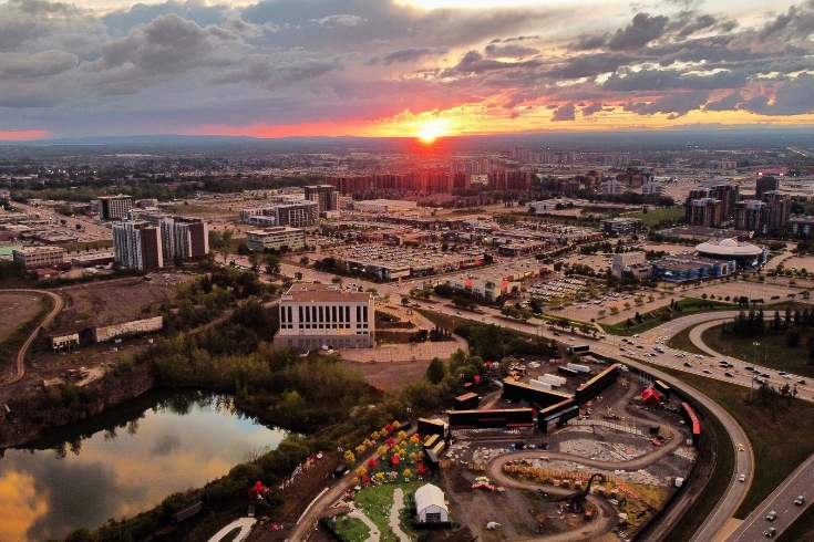 Sunset in Laval over Illumi