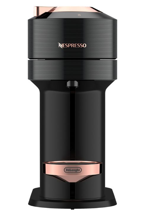 Black and pink Nespresso coffee maker
