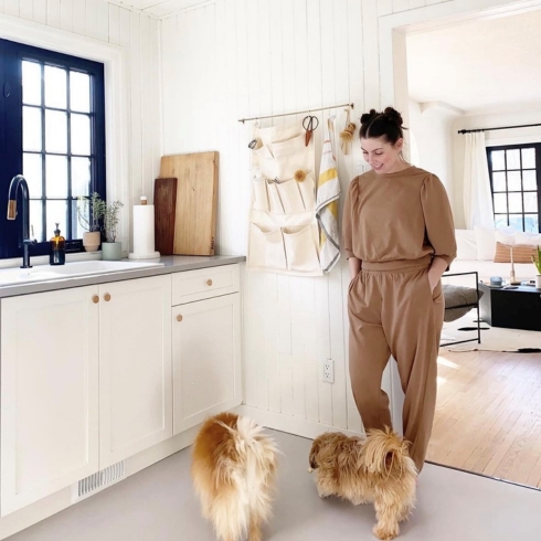 Holly Baker with her two dogs