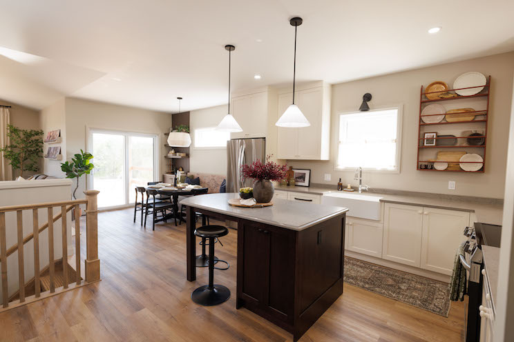 Open concept kitchen and 