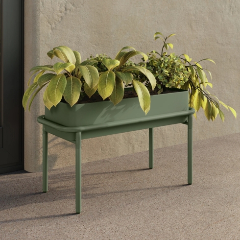 Outdoor Planter Outdoor low planter in Khaki green.