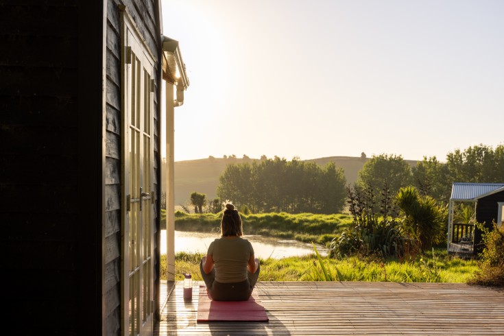 Person doing yoga