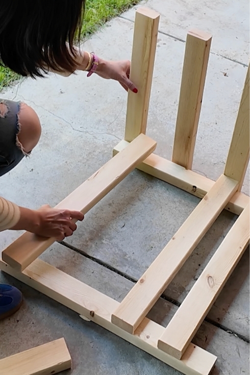 Building base with wood