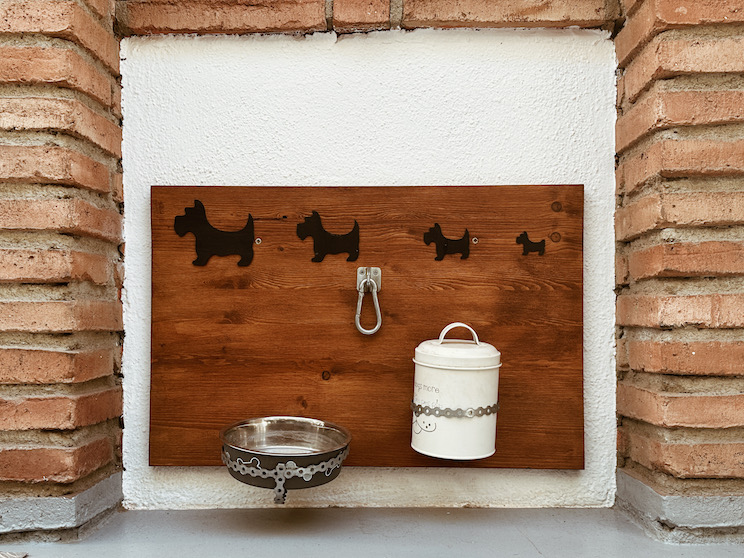 Dog waterer out in the street.