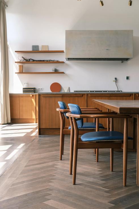 Beautiful dining room and kitchen as part of the Cashmere Kitchen trend post for HOME Network