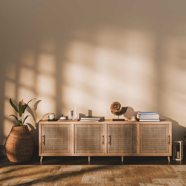 Simple living room interior.
