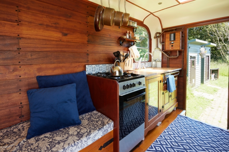 The trailer has been homemade by converting an old horse lorry