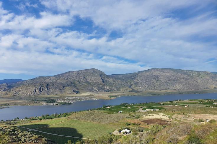 River in a Mountain Valley in Osoyoos, BC, as part of post for HOME Network on travelling through BC on a 5 day itinerary 