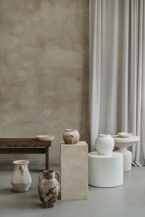 Sculpture Made with Pottery Vases