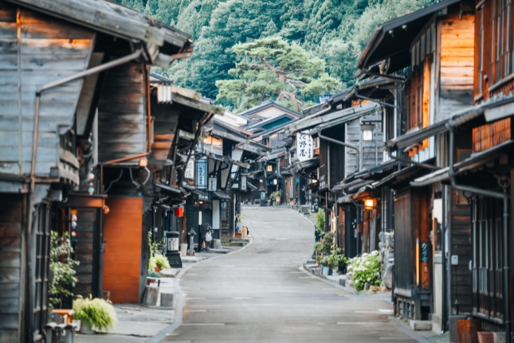 Narai juku, beautiful Edo era post town in Japan.